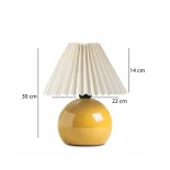 GloboStar® LISBON 204-0155 Μοντέρνο Eπιτραπέζιο Φωτιστικό Μονόφωτο 1 x e27 led IP20 Κίτρινο Μέταλλο - Μ22 x Π22 x Υ38cm