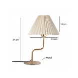 GloboStar® LIVL 204-0169 Μοντέρνο Eπιτραπέζιο Φωτιστικό Μονόφωτο 1 x e27 led IP20 Χρυσό Μέταλλο - Μ22 x Π22 x Υ34cm