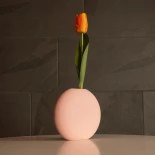 GloboStar® Artificial Garden SICILY 21289 Διακοσμητικό Κεραμικό Βάζo Ροζ Π15 x Μ15 x Υ14cm