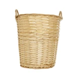 GloboStar® Artificial Garden ARIZONA 21504 Διακοσμητικό Πλεκτό Καλάθι - Κασπώ Γλάστρα - Flower Pot Μπεζ Φ42 x Υ42cm