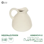 GloboStar® Artificial Garden ARMENOVILLE 21505 Διακοσμητικό Κεραμικό Βάζo Μπέζ Φ18 x Υ16 cm