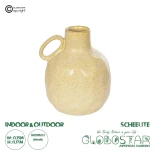 GloboStar® Artificial Garden SCHEELITE 21507 Διακοσμητικό Κεραμικό Βάζo Μπέζ Φ15 x Υ17 cm