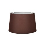 GloboStar® COVER 203-0265 Μοντέρνο Φωτιστικό Καπέλο Καφέ Ύφασμα - Μ38 x Π38 x Υ30cm