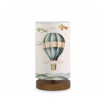 GloboStar® BALLON 204-0145 Παιδικό Eπιτραπέζιο Φωτιστικό Φιγούρα Μονόφωτο 1 x e27 led IP20 Λευκό Ύφασμα - Μ15 x Π15 x Υ30cm