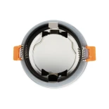 GLOBOSTAR® KAPA 60889 Χωνευτή Στρόγγυλη Βάση Σποτ Οροφής/Μπάνιου για Λάμπα MR16/GU10 Αδιάβροχο IP65 - Λευκό Αλουμίνιο & Λευκό Γυαλί - Φ8.5 x Υ4.2cm / Q7.5cm