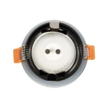 GLOBOSTAR® KAPA 60889 Χωνευτή Στρόγγυλη Βάση Σποτ Οροφής/Μπάνιου για Λάμπα MR16/GU10 Αδιάβροχο IP65 - Λευκό Αλουμίνιο & Λευκό Γυαλί - Φ8.5 x Υ4.2cm / Q7.5cm