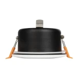 GLOBOSTAR® KAPA 60889 Χωνευτή Στρόγγυλη Βάση Σποτ Οροφής/Μπάνιου για Λάμπα MR16/GU10 Αδιάβροχο IP65 - Λευκό Αλουμίνιο & Λευκό Γυαλί - Φ8.5 x Υ4.2cm / Q7.5cm
