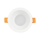 GLOBOSTAR® SIGMA 60892 Χωνευτή Στρόγγυλη Βάση Σποτ Οροφής/Μπάνιου για Λάμπα MR16/GU10 Αδιάβροχο IP65 - Λευκό Αλουμίνιο & Λευκό Γυαλί - Φ8.5 x Υ4.4cm / Q7.5cm
