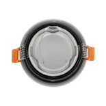 GLOBOSTAR® SIGMA 60892 Χωνευτή Στρόγγυλη Βάση Σποτ Οροφής/Μπάνιου για Λάμπα MR16/GU10 Αδιάβροχο IP65 - Λευκό Αλουμίνιο & Λευκό Γυαλί - Φ8.5 x Υ4.4cm / Q7.5cm