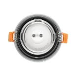 GLOBOSTAR® SIGMA 60892 Χωνευτή Στρόγγυλη Βάση Σποτ Οροφής/Μπάνιου για Λάμπα MR16/GU10 Αδιάβροχο IP65 - Λευκό Αλουμίνιο & Λευκό Γυαλί - Φ8.5 x Υ4.4cm / Q7.5cm