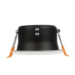 GLOBOSTAR® SIGMA 60892 Χωνευτή Στρόγγυλη Βάση Σποτ Οροφής/Μπάνιου για Λάμπα MR16/GU10 Αδιάβροχο IP65 - Λευκό Αλουμίνιο & Λευκό Γυαλί - Φ8.5 x Υ4.4cm / Q7.5cm