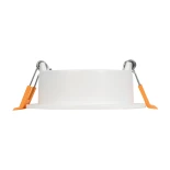 GLOBOSTAR® LAMDA 60894 Χωνευτή Στρόγγυλη Βάση Σποτ Οροφής/Μπάνιου για Λάμπα MR16/GU10 Αδιάβροχο IP65 - Λευκό Αλουμίνιο & Λευκό Γυαλί - Φ8.5 x Υ3.5cm / Q7.5cm