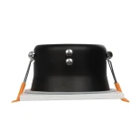 GLOBOSTAR® EPSILON 60896 Χωνευτή Τετράγωνη Βάση Σποτ Οροφής/Μπάνιου για Λάμπα MR16/GU10 Αδιάβροχο IP65 - Λευκό Αλουμίνιο & Λευκό Γυαλί - Φ8.5 x Υ4.4cm / Q7.5 x 7.5cm