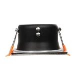 GLOBOSTAR® EPSILON 61318 Χωνευτή Τετράγωνη Βάση Σποτ Οροφής/Μπάνιου για Λάμπα MR16/GU10 Αδιάβροχο IP65 - Νίκελ Βούρτσας Αλουμίνιο & Λευκό Γυαλί - Φ8.5 x Υ4.4cm / Q7.5 x 7.5cm