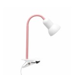 GloboStar® TAVOLO 204-0154 Παιδικό Eπιτραπέζιο Εύκαμπτο Φωτιστικό Μονόφωτο 1 x e27 led IP20 Ροζ Πλαστικό - Μ11 x Π9 x Υ35cm