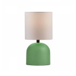 GloboStar® LOREN 204-0136 Μοντέρνο Eπιτραπέζιο Φωτιστικό Μονόφωτο 1 x e27 led IP20 Μπεζ Μέταλλο - Μ15 x Π15 x Υ31cm