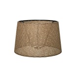 GloboStar® COVER 203-0261 Μοντέρνο Φωτιστικό Καπέλο Μπέζ Διάτρητο Ύφασμα - Μ38 x Π38 x Υ30cm