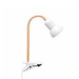 GloboStar® TAVOLO 204-0151 Παιδικό Eπιτραπέζιο Εύκαμπτο Φωτιστικό Μονόφωτο 1 x e27 led IP20 Πορτοκαλί Πλαστικό - Μ11 x Π9 x Υ35cm
