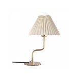 GloboStar® LIVL 204-0169 Μοντέρνο Eπιτραπέζιο Φωτιστικό Μονόφωτο 1 x e27 led IP20 Χρυσό Μέταλλο - Μ22 x Π22 x Υ34cm