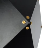 GloboStar® WELLES 00794 Μοντέρνο Επιτοίχιο Φωτιστικό Απλίκα Μονόφωτο 1 x E14 IP20 Μαύρο & Χρυσό Μέταλλο - Μ17 x Π28 x Υ17cm
