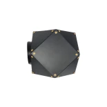 GloboStar® WELLES 00795 Μοντέρνο Επιτοίχιο Φωτιστικό Απλίκα Δίφωτο 2 x E14 IP20 Μαύρο & Χρυσό Μέταλλο - Μ52 x Π21 x Υ17cm