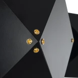 GloboStar® WELLES 00795 Μοντέρνο Επιτοίχιο Φωτιστικό Απλίκα Δίφωτο 2 x E14 IP20 Μαύρο & Χρυσό Μέταλλο - Μ52 x Π21 x Υ17cm