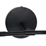 GloboStar® WELLES 00795 Μοντέρνο Επιτοίχιο Φωτιστικό Απλίκα Δίφωτο 2 x E14 IP20 Μαύρο & Χρυσό Μέταλλο - Μ52 x Π21 x Υ17cm
