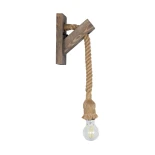 GLOBOSTAR® KENSI 00878 Boho Φωτιστικό Τοίχου - Απλίκα με Ντουί 1 x E27 AC 220-240V IP20 - Καφέ & Μπεζ - Μ7 x Π15 x Υ38cm