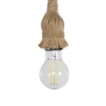 GLOBOSTAR® KENSI 00878 Boho Φωτιστικό Τοίχου - Απλίκα με Ντουί 1 x E27 AC 220-240V IP20 - Καφέ & Μπεζ - Μ7 x Π15 x Υ38cm