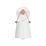 GLOBOSTAR® AMY 00946 Μοντέρνο Φωτιστικό Τοίχου - Απλίκα με Ντουί 1 x E27 AC 220-240V IP20 - Λευκό & Μπεζ - Μ13 x Π22 x Y25.5cm