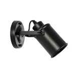 GloboStar® JAKE 00948 Μοντέρνο Επιτοίχιο Φωτιστικό Απλίκα Μονόφωτο 1 x E27 IP20 Μαύρο Μέταλλο - Μ9 x Π21 x Y16cm
