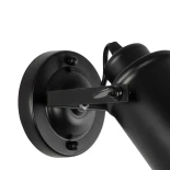 GloboStar® JAKE 00948 Μοντέρνο Επιτοίχιο Φωτιστικό Απλίκα Μονόφωτο 1 x E27 IP20 Μαύρο Μέταλλο - Μ9 x Π21 x Y16cm