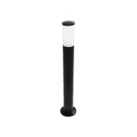 GloboStar® GARDENIO 203-0250 Μοντέρνο Επιδαπέδιο Φωτιστικό Κολωνάκι Κήπου Μονόφωτο 1 x E27 IP44 Μαύρο Πλαστικό - Μ15 x Π15 x Υ84cm