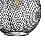 GloboStar® SOLUX 201-0019 Μοντέρνο Κρεμαστό Φωτιστικό Πλέγμα Μονόφωτο 1 x E27 IP20 Μαύρο & Χρυσό Μέταλλο - Μ25 x Π25 x Υ32cm