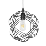GLOBOSTAR® GLOWN 201-0023 Μοντέρνο Κρεμαστό Φωτιστικό Οροφής με Ντουί 1 x E27 AC 220-240V IP20 - Μαύρο - Μ30 x Π30 x Υ33cm