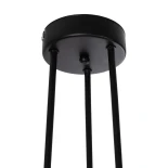 GloboStar® LAMIRA 201-0029 Μοντέρνο Φωτιστικό Οροφής Πλέγμα Πολύφωτο 6 x E27 IP20 Μαύρο Μέταλλο - Μ51 x Π51 x Υ7cm