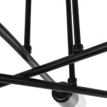 GloboStar® LAMIRA 201-0029 Μοντέρνο Φωτιστικό Οροφής Πλέγμα Πολύφωτο 6 x E27 IP20 Μαύρο Μέταλλο - Μ51 x Π51 x Υ7cm