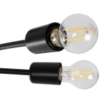 GloboStar® LAMIRA 201-0029 Μοντέρνο Φωτιστικό Οροφής Πλέγμα Πολύφωτο 6 x E27 IP20 Μαύρο Μέταλλο - Μ51 x Π51 x Υ7cm