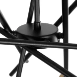 GloboStar® SUNFY 201-0030 Μοντέρνο Φωτιστικό Οροφής Πλέγμα Πολύφωτο 6 x E27 IP20 Μαύρο & Μπρούτζινο Μέταλλο - Μ57 x Π57 x Υ85cm