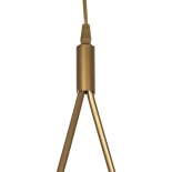 GloboStar® DROP 201-0034 Vintage Κρεμαστό Φωτιστικό Μπάλα Μονόφωτο 1 x E27 IP20 Χρυσό Μέταλλο με Λευκό Γυαλί - Μ20 x Π15 x Υ47cm