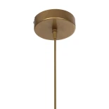 GloboStar® DROP 201-0034 Vintage Κρεμαστό Φωτιστικό Μπάλα Μονόφωτο 1 x E27 IP20 Χρυσό Μέταλλο με Λευκό Γυαλί - Μ20 x Π15 x Υ47cm