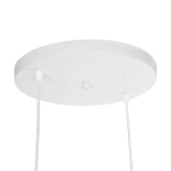 GloboStar® DISE 201-0053 Μοντέρνο Κρεμαστό Φωτιστικό Κύβος Δίφωτο 2 x E27 IP20 Λευκό Μέταλλο - Μ50 x Π30 x Υ50cm