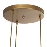 GloboStar® DISE 201-0057 Μοντέρνο Κρεμαστό Φωτιστικό Κύβος Τρίφωτο 3 x E27 IP20 Χρυσό Μέταλλο - Μ48 x Π48 x Υ65cm