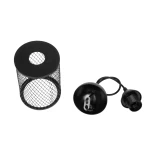 GloboStar® NOVAON 201-0058 Μοντέρνο Κρεμαστό Φωτιστικό Πλέγμα Μονόφωτο 1 x E27 IP20 Μαύρο Μέταλλο - Μ12 x Π12 x Υ23cm