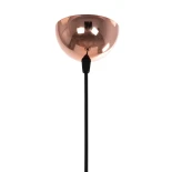 GloboStar® SOLON 201-0060 Μοντέρνο Κρεμαστό Φωτιστικό Πλέγμα Μονόφωτο 1 x E27 IP20 Μπρούτζινο & Μαύρο Μέταλλο με Μελί Γυαλί - Μ16 x Π16 x Υ26cm