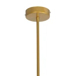 GloboStar® CANTILIER 201-0076 Vintage Φωτιστικό Οροφής Μπάλα Πολύφωτο 8 x E27 IP20 Χρυσό Μέταλλο με Λευκό Γυαλί - Μ105 x Π105 x Υ24cm