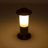 GloboStar® GARDENIO 203-0246 Μοντέρνο Επιδαπέδιο Φωτιστικό Κολωνάκι Κήπου Μονόφωτο 1 x E27 IP44 Μαύρο Πλαστικό - Μ15 x Π15 x Υ32cm