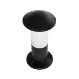 GloboStar® GARDENIO 203-0246 Μοντέρνο Επιδαπέδιο Φωτιστικό Κολωνάκι Κήπου Μονόφωτο 1 x E27 IP44 Μαύρο Πλαστικό - Μ15 x Π15 x Υ32cm