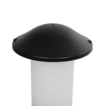 GloboStar® GARDENIO 203-0246 Μοντέρνο Επιδαπέδιο Φωτιστικό Κολωνάκι Κήπου Μονόφωτο 1 x E27 IP44 Μαύρο Πλαστικό - Μ15 x Π15 x Υ32cm