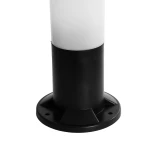 GloboStar® GARDENIO 203-0246 Μοντέρνο Επιδαπέδιο Φωτιστικό Κολωνάκι Κήπου Μονόφωτο 1 x E27 IP44 Μαύρο Πλαστικό - Μ15 x Π15 x Υ32cm